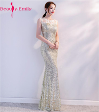 Sequins Beading Evening Dresses Mermaid Long Formal floral Prom gown Dress 2019 New Style glory evening dress vestido de festa 2024 - buy cheap