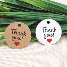 500Pcs/Lot Handmade Hang Tag Kraft Paper Thank You Gift Tag Label For Wedding/Candy/Baby Gift Products Tagging Package Labels 2024 - buy cheap