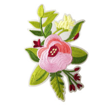 DIY Pink Peony Flower Embroidery Badge Clothes Fabric Patch Applique Decor For Clothes Patches Applique Embroidery Patches#007 2024 - buy cheap