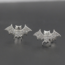 925 Sterling Silver Women Earrings with Clear CZ Stylish Bat Animal Stud Earrings for Women Silver 925 Fine Jewelry 2024 - buy cheap