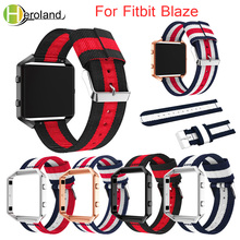 23mm WatchBand For Fitbit Blaze Wristband Fine Woven Nylon Sport Strap + Case Cover Bracelet  Replacement smart Watchstrap belt 2024 - buy cheap