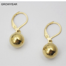 Wholesale Stainless Steel Ball Pendant Earring Golden Huggie Earrings Women Jewelry Free Shipping 2024 - buy cheap