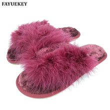FAYUEKEY Sweet Spring Summer Autumn Winter Home Fashion Plush Slippers Women Indoor\ Floor Flip Flops For Girls Gift Flat Shoes 2024 - buy cheap