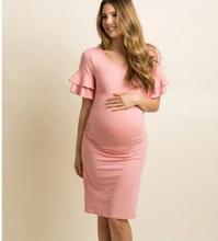 Summer Women Dress Ruffled short sleeve O-neck Casual  Fashion Maternity Dress Women Clothing Plus Size  Pink Black 2024 - buy cheap