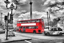 Póster de calle de Londres, Inglaterra, autobús rojo, ciudad de carretera, tela impresa de seda, pegatina de pared, decoración de pared, impresión personalizada 2024 - compra barato