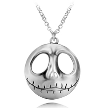 ZRM Fashion Jewelry Skull Head Skellington Men Necklace & Keyring The Nightmare Before Christmas Jack Skull Necklace & Key Chain 2024 - buy cheap