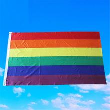 Bandeira arco-íris com listras 3x5 pés, 6 cores, faixas uv, bandeiras para desparada, gay, lgbtq, orgulho gay, lgbtq + 2024 - compre barato