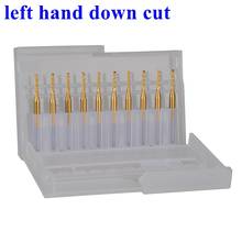 10Pcs 3.175x1.6x8.5mm Titanium left hand down cut Corn Teeth Bit PCB Mill Cutter End Mill 2024 - buy cheap