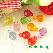 New Arrival-200pcs Mini Size 16mm*11mm Mixed Colors Acrylic Lovely Ball For Baby Shower Favors~Cute Charms~Party Decorations 2024 - buy cheap
