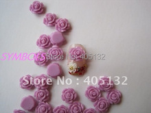 rf-12-4 Free Shipping 3D 200pcs/bag Resin Decoration Lovely Outlooking Purple Big Rose Shape Nail Art Decorations 2024 - buy cheap