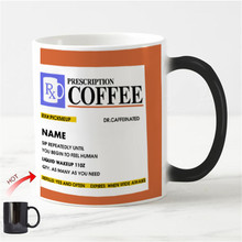 Taza de café con prescripción personalizada, regalos creativos con nombre personalizado, de cerámica, para viaje, novedad 2024 - compra barato