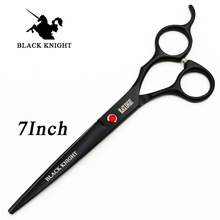 BLACK KNIGHT Professional 7 inch hair scissors Barber Hairdressing Cutting shears salon pet scissors black style 2024 - buy cheap