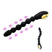 10 Mode Anal Vibrator Long Beads Prostate Massager USB charge Flexible Butt Plug Stimulator Dildo Vibe Sex Toys For Men Women 2024 - buy cheap