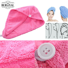 Beroyal Brand 2016 New Arrival--2pc Microfiber Towel Female Lady Hair Towels Adult Salon Towel Magic Quick-Dry Spa Hair Wrap 2024 - buy cheap