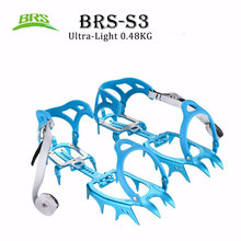 BRS-S3 14 dentes ultra-leve garras crampons antiderrapante sapatos cobrir alumínio gelo gripper para esqui ao ar livre neve gelo caminhadas escalada 2024 - compre barato