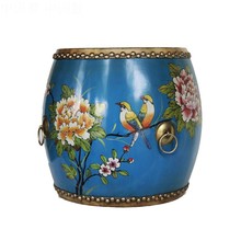 Drum stool new Chinese furniture solid wood shoes stool leather drum painting sitting pier dressing stool 2024 - buy cheap