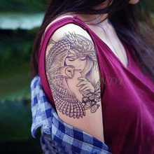 Tatuaje temporal impermeable para mujeres, hombres y niñas, pegatina de búho, mariposa, animal, tatuaje Flash, tatuaje de gran tamaño 2024 - compra barato