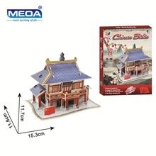 Cardboard 3D Puzzle Toy Chinese Style Pub Tavern Model Buildings Assembly Chinatown Kits Educational Toy For Children Christmas 2024 - buy cheap