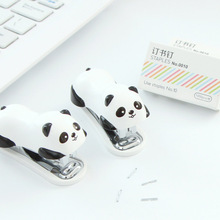 6 set/Lot Cartoon mini manual stapler 1000 pcs silver No.10 staples Cute panda engrapadora Office school binding supplies A6784 2024 - buy cheap