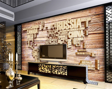 Fondo personalizado para Hotel, cafetería, papel tapiz decorativo 3D, mural con letras en inglés, estéreo, TV, sofá, cabecera, papel tapiz 3D Beibehang 2024 - compra barato
