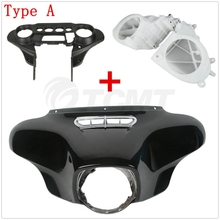 Motocicleta abs batwing interno exterior carenagem alto-falantes capa para harley touring rua electra glide ultra clássico flhx flhx 14-22 2024 - compre barato