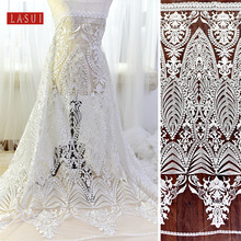 LASUI  off white High-end luxury embroidered  lace fabric wedding dress vestidos de fiesta largos elegantes de galaX0190 2024 - buy cheap