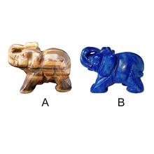 1.5 Inch Animal Carving Crafts Ornaments Elephant Statue Jade Stone Living Room Home Decoration Ornament or Gift 2024 - buy cheap