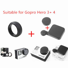 Protective Lens Cap Cover+Waterproof Housing Case Cover+UV Mirror Lens Mount For Gopro Hero 4 3+ Camera 2024 - buy cheap