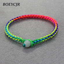 BOEYCJR Yoga Cure Braided Rope Bangles & Bracelets Fashion Jewelry Handmade Lucky Bead Bracelet for Men For Women  2024 - buy cheap