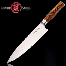 8 Inch Chefs Knife Japanese Style Kitchen Cutlery Meat Cleaver Stainless Steel Pakka Wood Handle with Gift Box Grandsharp 2024 - buy cheap
