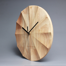 Reloj de pared de madera Simple para sala de estar, moderno y creativo, con personalidad, silencioso, nórdico, para dormitorio 2024 - compra barato