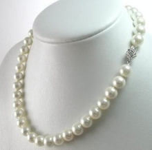 Collar de perla de concha del Mar del Sur blanca de 8mm, 17 ", precio al por mayor de fábrica, joyería de palabras 2024 - compra barato