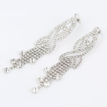 YFJEWE New Fashion Austrian Crystal Long Tassel Drop Earrings For Women Elegant Dangle Earrings Wedding Jewelry #E240 2024 - buy cheap