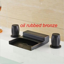 Uythner Oil Rubbed Bronze Bathroom Faucet Dual Handles Brass Faucet Mixer Tap Deck Mount 2024 - buy cheap