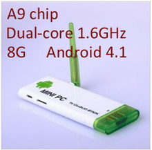 Смарт iptv xbmc двухъядерный RK3066 Android 4,1 Мини компьютер мини ПК ТВ коробка Улучшенный корень сигнала с микрофоном 2024 - купить недорого