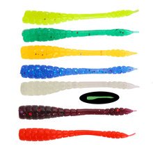 50pc/lot Soft lures Wobblers Primer 45mm 0.3g Swimbaits Soft Silicone Lure Carp Soft Artificial Lures for Fishing Peach LE021 2024 - buy cheap