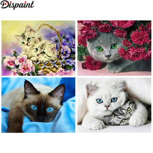 Dispaint  Full Square/Round Drill 5D DIY Diamond Painting "Animal cat flower" 3D Embroidery Cross Stitch 5D Home Decor Gift 2024 - buy cheap