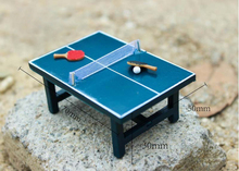 1 Set 1:12 Dollhouse Miniature Table Tennis Mini Table + Racket + Ball Furniture for dolls for Blyth Dolls House 1/6 Wood Toys 2024 - buy cheap