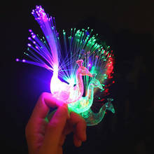 Креативный LED Павлин лампочка на палец Милый Мультфильм красочный свет игрушка Дети лампа в виде павлина на палец новинка игрушки для вечеринки 2024 - купить недорого