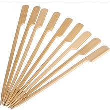 30 peças de espetos de bambu natural descartáveis para churrasco, varas em formato de pá para vegetais e frutas, utensílios de churrasco ao ar livre 2024 - compre barato