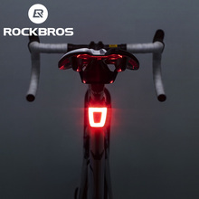 ROCKBROS-Luz LED trasera para bicicleta resistente al agua, accesorio recargable vía USB, para seguridad, para casco, para montar en bici por la noche 2024 - compra barato