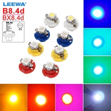 LEEWA 50X автомобильный 12 В B8.4d/BX8.4d 5050 1-SMD датчик приборной панели светодиодный светильник для салона белый/синий/красный/желтый/розовый/Ледяной Синий # CA4236 2024 - купить недорого