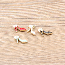 20PCS/Lot Fashion Women High-Heeled Shoes DIY Pendants Charms Oil Drop Metal Alloy Bracelet Enamel Charm 2024 - buy cheap
