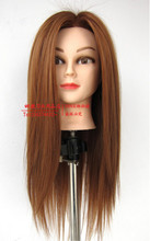 Cabeça de manequim feminina, cabeça para treino de cabeleireiros com cabelo dourado 2024 - compre barato