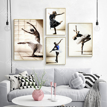 Modern Home Decoration Canvas Painting Portrait Poster and Print Ballerina Angel Girls Wall Art Picture for Living Room No Frame 2024 - buy cheap