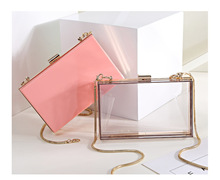 BELLA JOY New Acrylic Transparent Women Clutch Bag Chain  Women Messenger Bag Evening Bag Handbag Chain Shoulder Bag 2024 - buy cheap