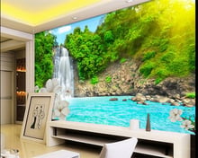 Beibehang Large Customized Any Size HD Falls Water Flower Photo Wallpaper Living Room TV Bedroom Background wallpaper for walls 2024 - buy cheap