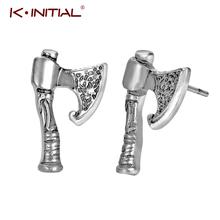 Kinitial Viking Amulet Axe Stud Earrings For Women Hip Hop Charm Christmas Party Valknut Ax Earring Vintage Jewelry Gifts 2024 - buy cheap