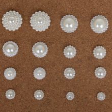 20-200pcs Sun Flower Flat Back Cabochon Imitation Plastic ABS Pearl Garment Beads For DIY Scrapbook Handmade Craft Supplies 2024 - buy cheap