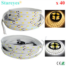 DHL Free shipping 40 Pcs High Brightness 5M 300 LED SMD 5630 5730 LED Strip DC12V Non Waterproof String Tape light lighting 2024 - buy cheap